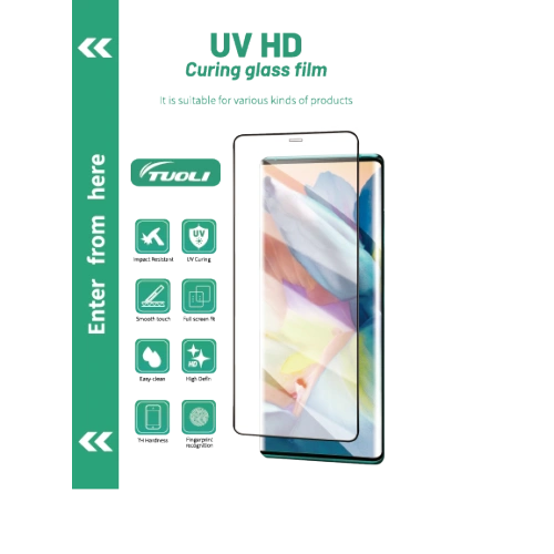 UV Curing Film UV Tempered Glass Screen Protector for Phone